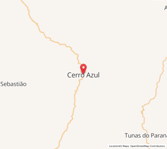 Map of Cerro Azul, Paraná