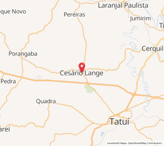 Map of Cesário Lange, São Paulo