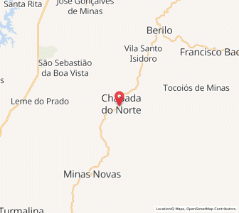 Map of Chapada do Norte, Minas Gerais