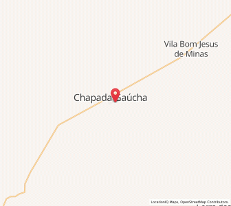 Map of Chapada Gaúcha, Minas Gerais