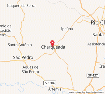 Map of Charqueada, São Paulo