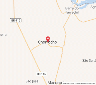 Map of Chorrochó, Bahia