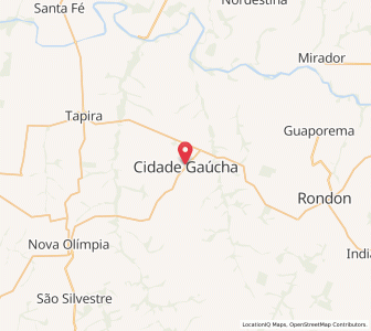 Map of Cidade Gaúcha, Paraná