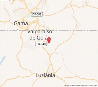 Map of Cidade Ocidental, Goiás