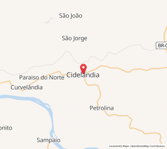 Map of Cidelândia, Maranhão