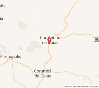 Map of Cocalzinho de Goiás, Goiás
