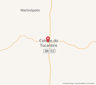Map of Colinas do Tocantins, Tocantins