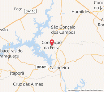 Map of Conceição da Feira, Bahia