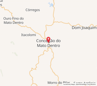 Map of Conceição do Mato Dentro, Minas Gerais