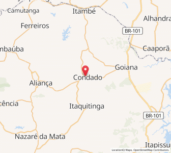 Map of Condado, Pernambuco