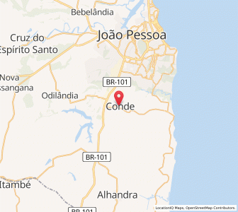 Map of Conde, Paraíba