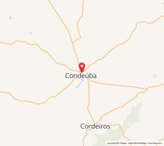 Map of Condeúba, Bahia