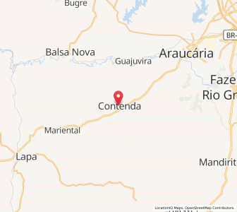 Map of Contenda, Paraná