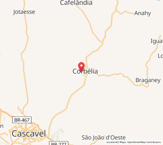 Map of Corbélia, Paraná