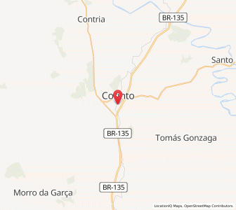 Map of Corinto, Minas Gerais