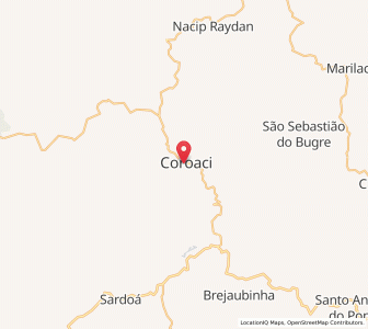 Map of Coroaci, Minas Gerais