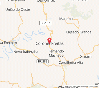 Map of Coronel Freitas, Santa Catarina