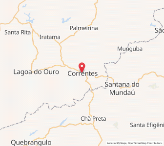 Map of Correntes, Pernambuco