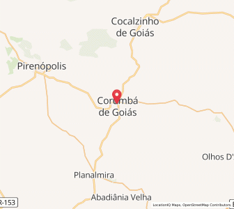 Map of Corumbá de Goiás, Goiás