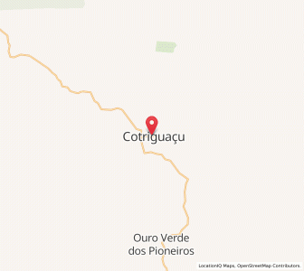 Map of Cotriguaçu, Mato Grosso