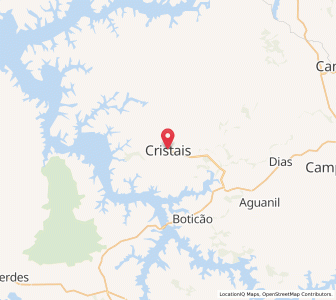 Map of Cristais, Minas Gerais