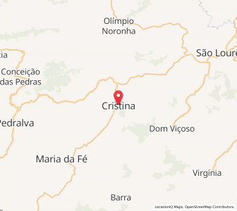 Map of Cristina, Minas Gerais