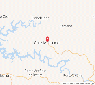 Map of Cruz Machado, Paraná