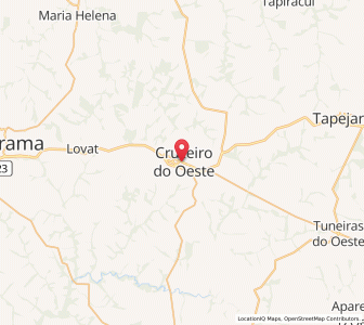 Map of Cruzeiro do Oeste, Paraná