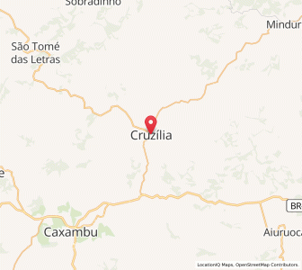 Map of Cruzília, Minas Gerais