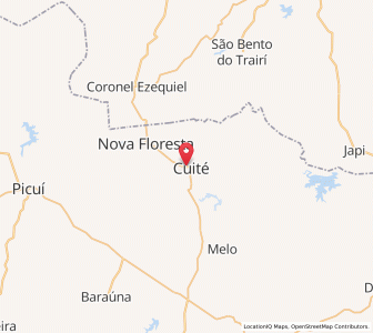 Map of Cuité, Paraíba