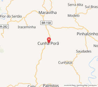 Map of Cunha Porã, Santa Catarina