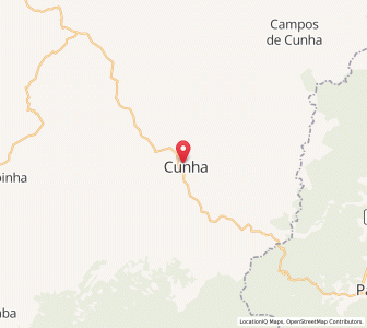 Map of Cunha, São Paulo