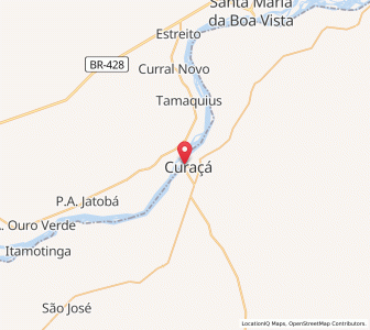 Map of Curaçá, Bahia