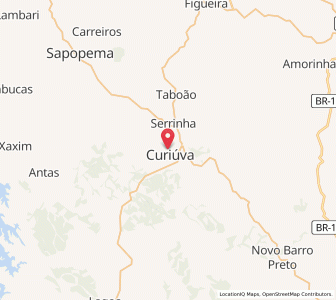 Map of Curiúva, Paraná