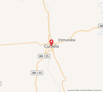 Map of Curvelo, Minas Gerais