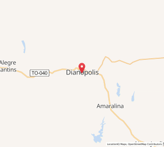 Map of Dianópolis, Tocantins