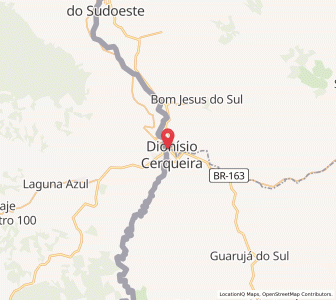 Map of Dionísio Cerqueira, Santa Catarina