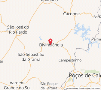 Map of Divinolândia, São Paulo