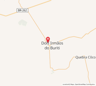 Map of Dois Irmãos do Buriti, Mato Grosso do Sul