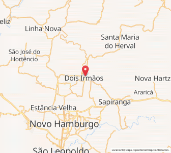 Map of Dois Irmãos, Rio Grande do Sul