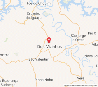 Map of Dois Vizinhos, Paraná