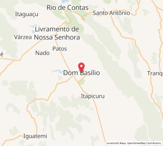 Map of Dom Basílio, Bahia