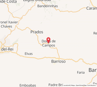 Map of Dores de Campos, Minas Gerais