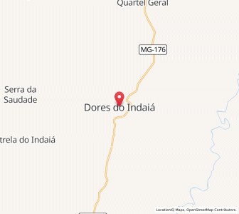 Map of Dores do Indaiá, Minas Gerais