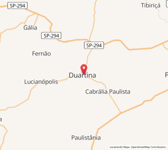 Map of Duartina, São Paulo