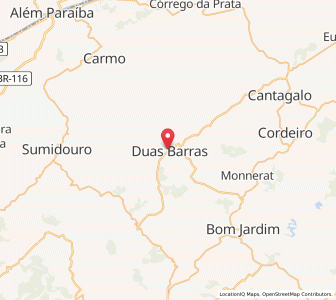 Map of Duas Barras, Rio de Janeiro