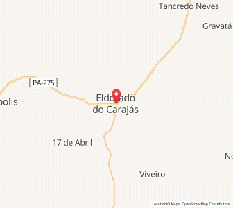Map of Eldorado do Carajás, Pará
