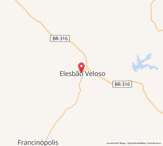 Map of Elesbão Veloso, Piauí