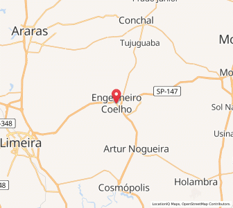 Map of Engenheiro Coelho, São Paulo