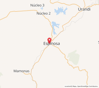 Map of Espinosa, Minas Gerais